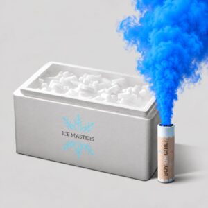 Droogijs met fakkel blauw